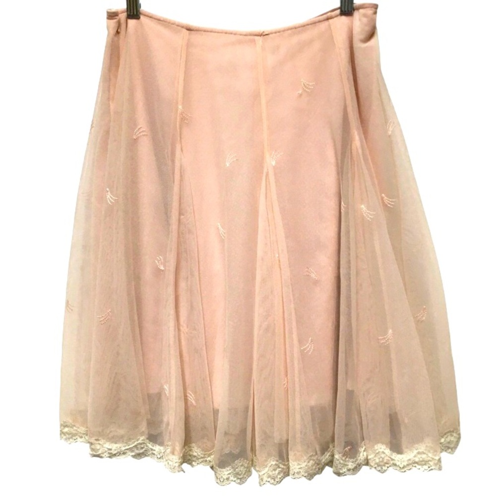 Mademoiselle Tulle Lace Embroidered Skirt 4 Pink Balletcore Romantic Feminine